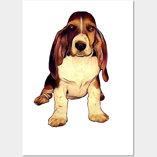 Basset Hound Wall Art by MonarchGraphics